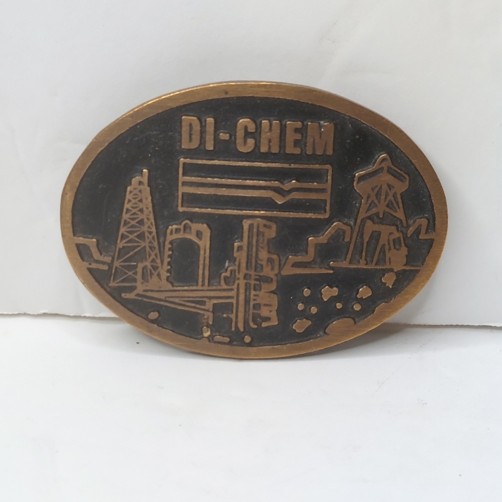 Di-Chem Vintage Belt Buckle Dyna Buckle Solid Bronze. Made In U.S.A